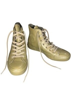 Converse Chuck Taylor Women’s 7 All Star High Top Gold Patent Leather Sneakers